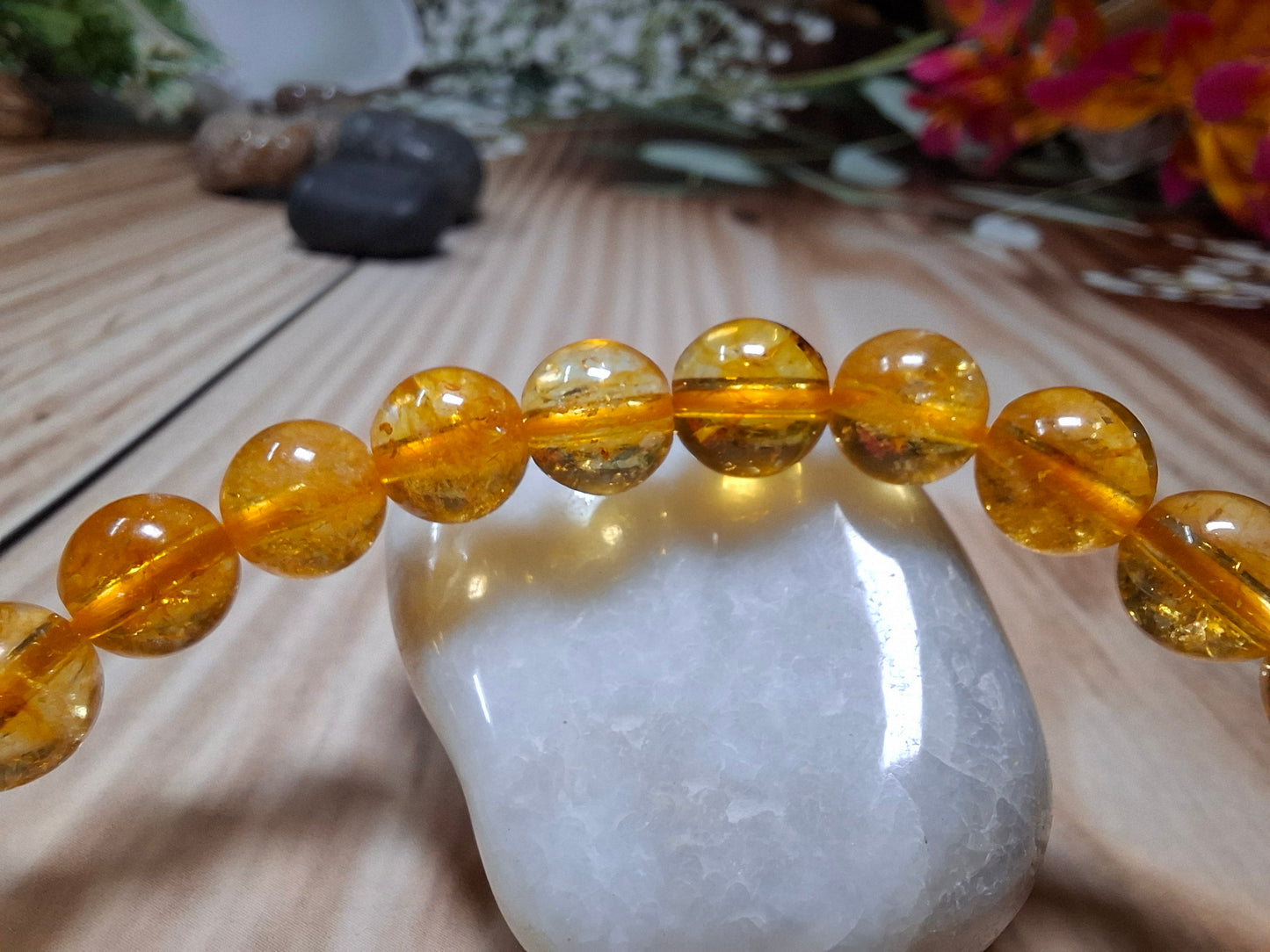 Orange Citrine Bracelet | Abundance, Wealth & Positive Energy Crystal
