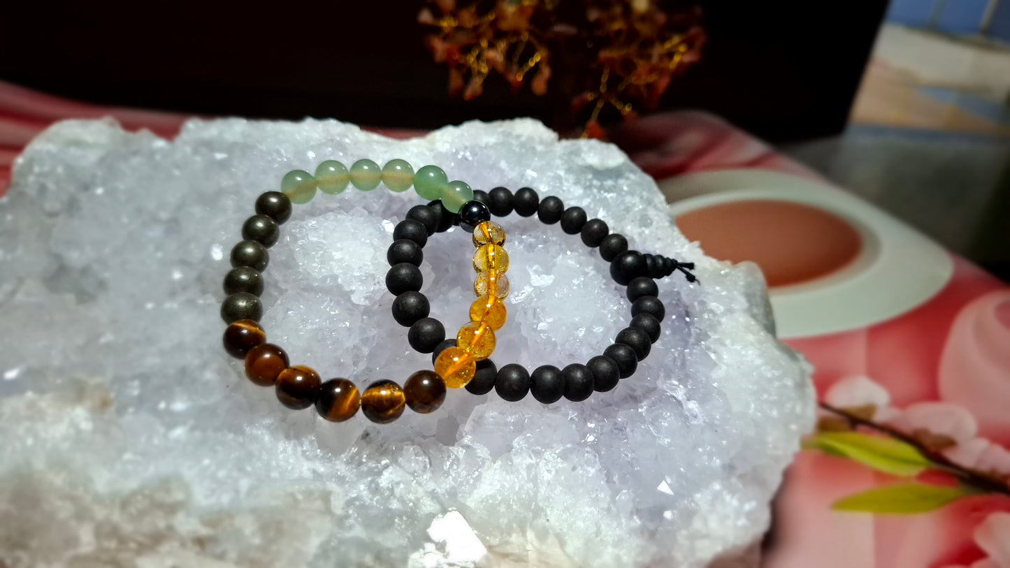 Money Magnet Bracelet + Karungali Mala Bracelet Combo | Attract Wealth, Prosperity & Positive Energy