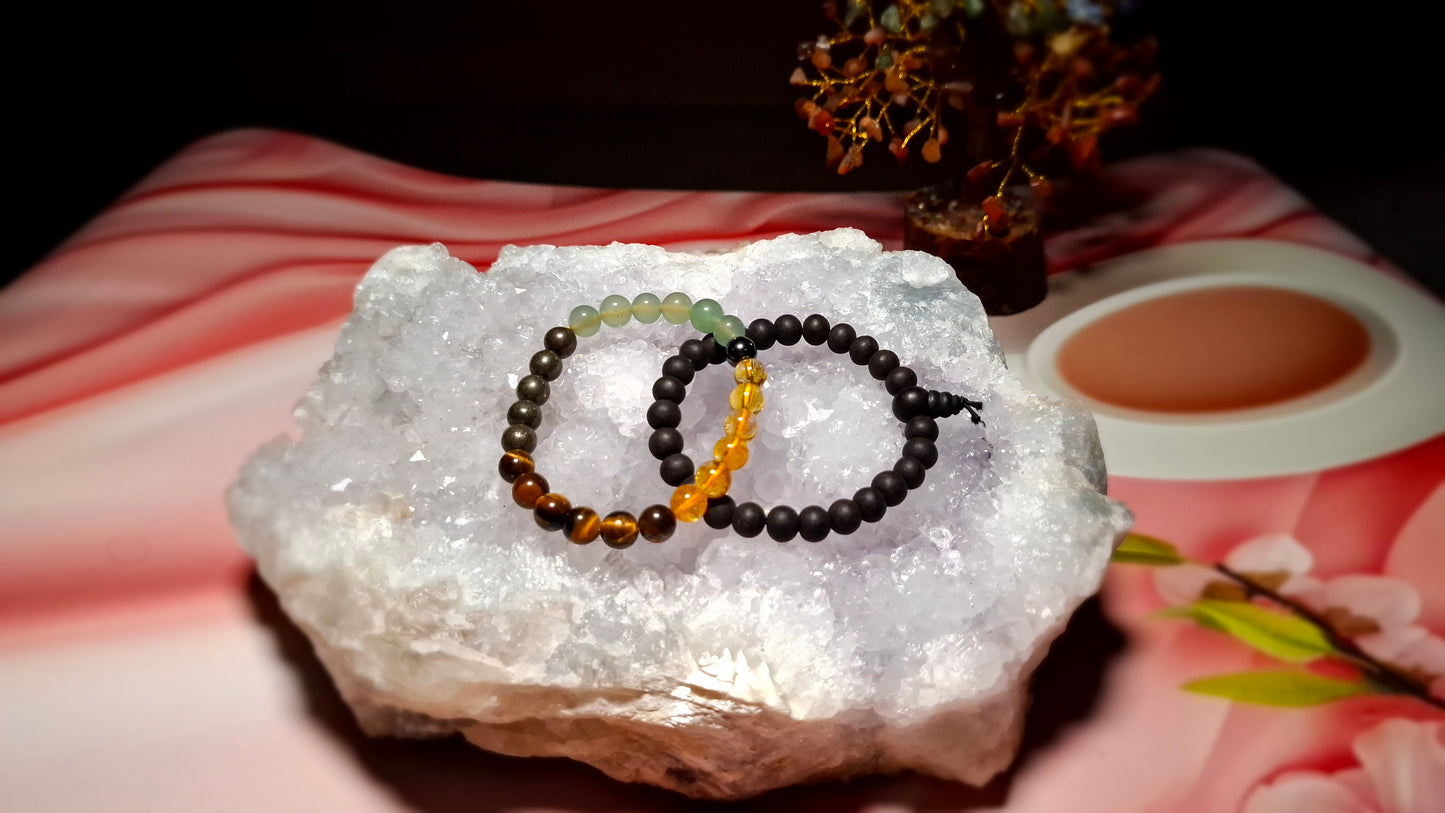Money Magnet Bracelet + Karungali Mala Bracelet Combo | Attract Wealth, Prosperity & Positive Energy