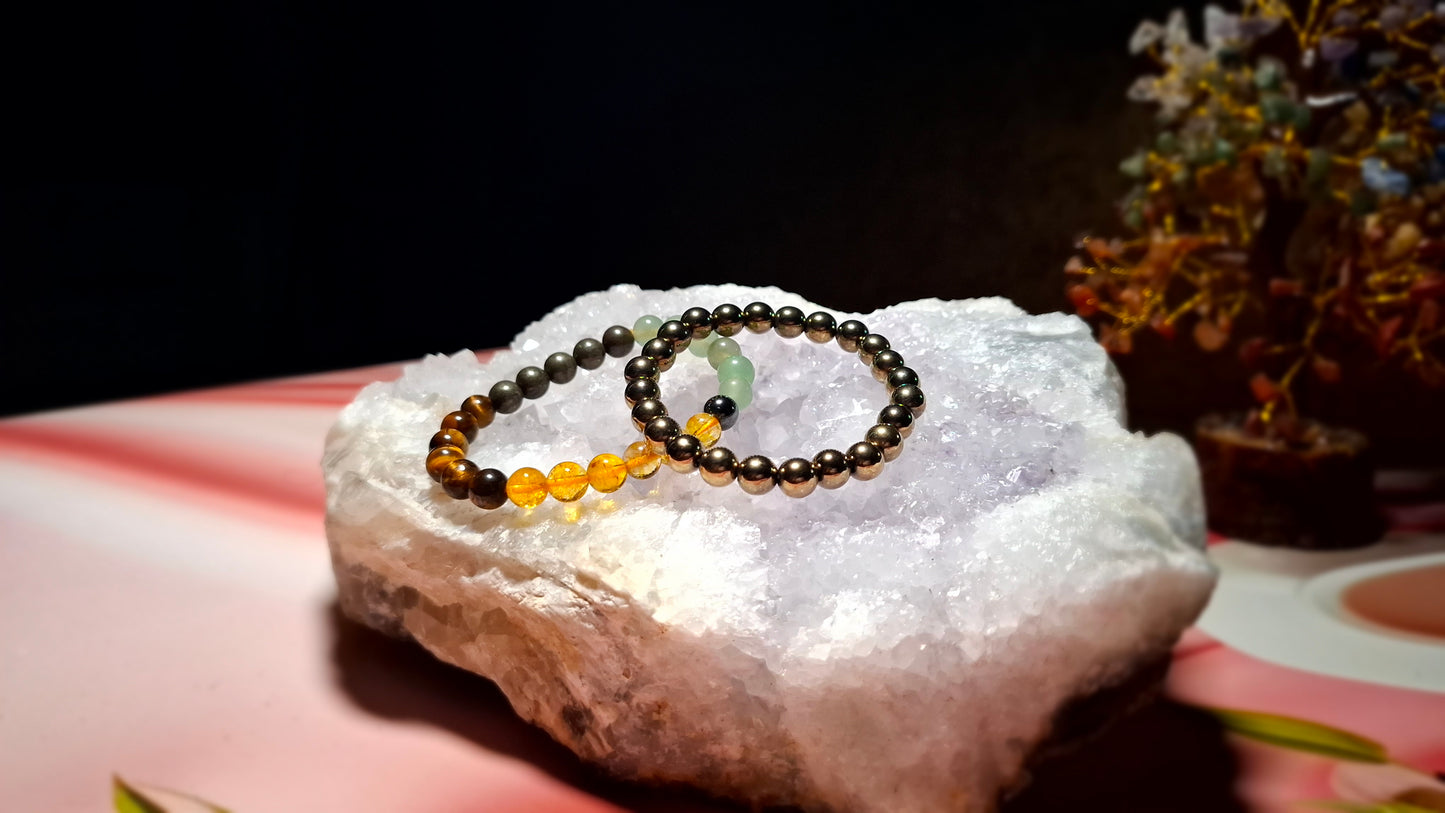 Money Magnet Bracelet + Golden Pyrite Bracelet – BUY 1 GET 1 Combo Offer