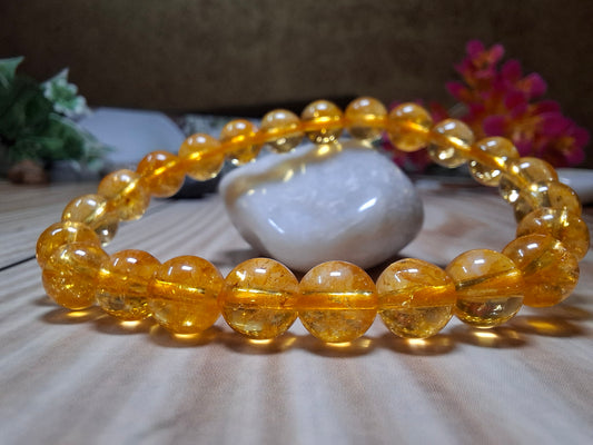 Orange Citrine Bracelet | Abundance, Wealth & Positive Energy Crystal