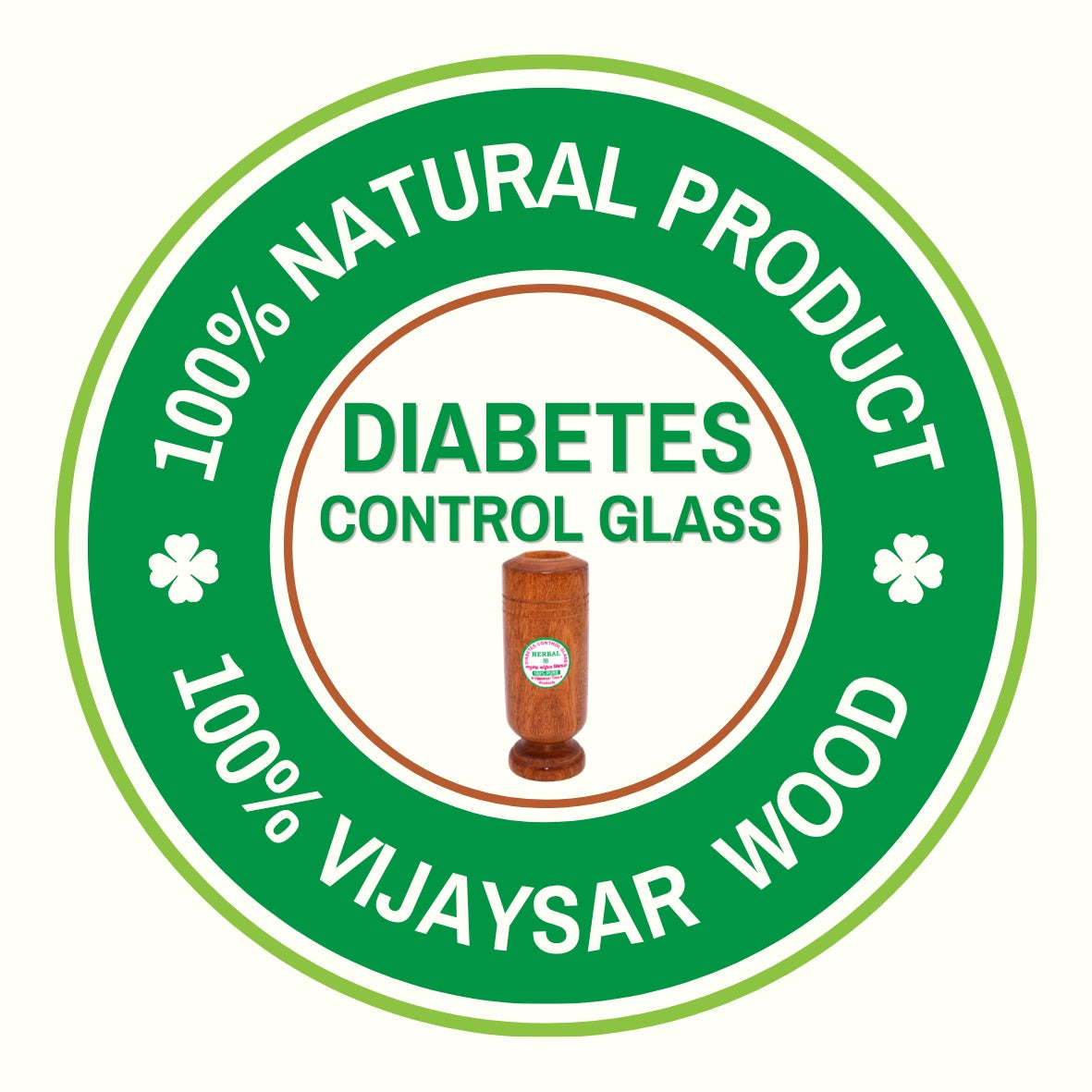 Original Vijaysar  Wood Sugar Control Tumbler | Natural Wooden Drinking Cup